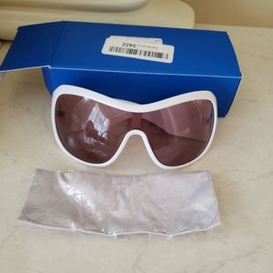 NEW White Shield Sunglasses